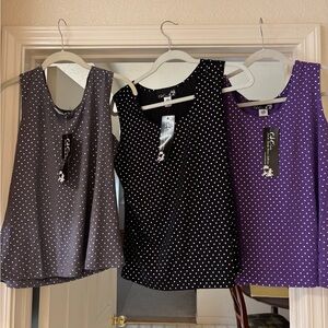 CSC Studio Carolyn Strauss Sleeveless Studded Tank Tops Bundle | Size M | NWT